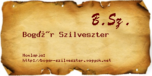 Bogár Szilveszter névjegykártya